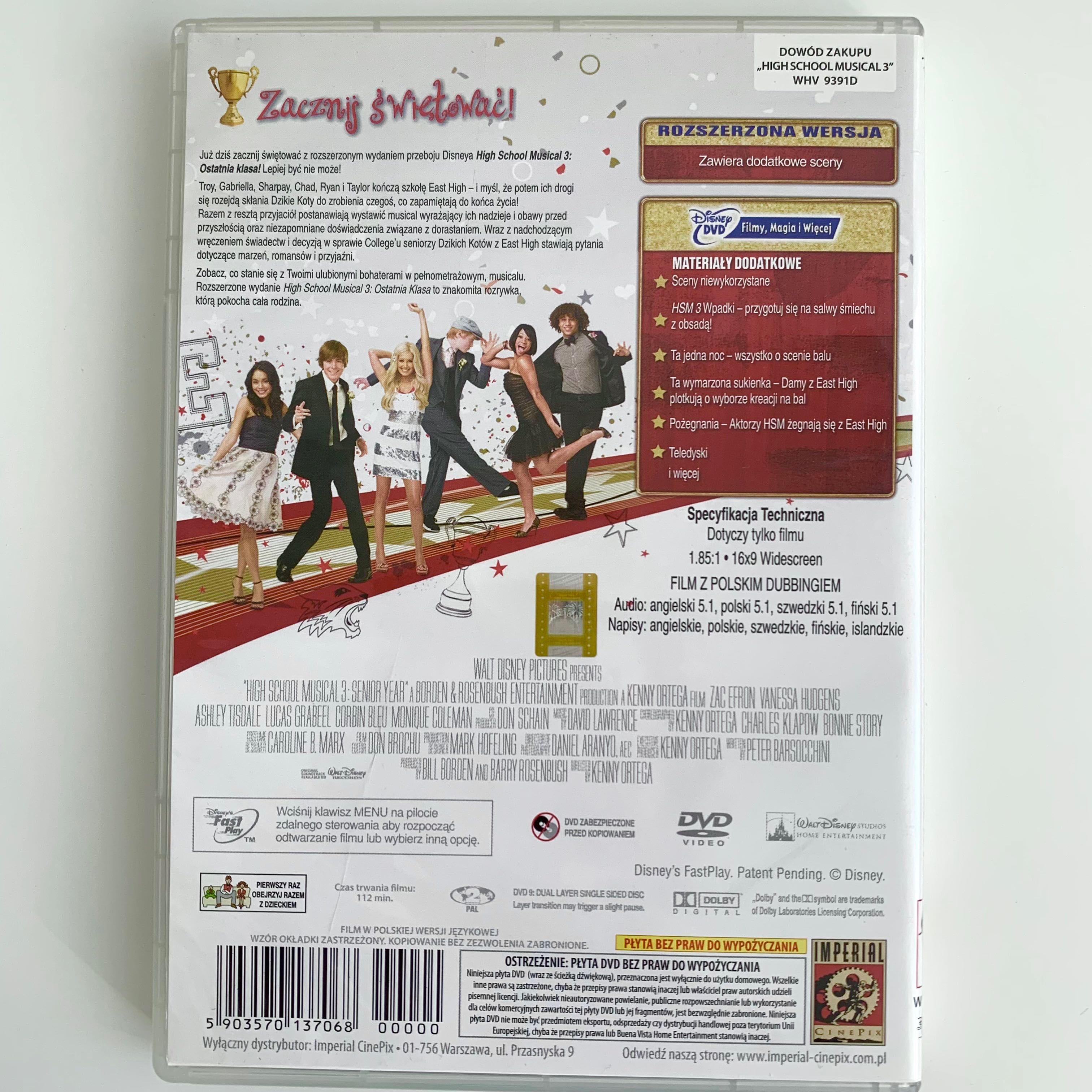 filmy DVD Disney High School Musical 3, Program Ochrony Księżniczek