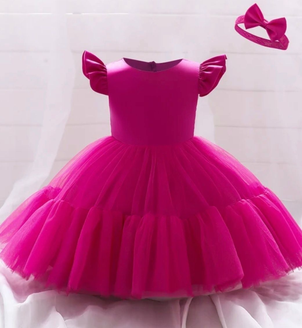 Wyjściowa sukienka dla dziewczynki wesele komunia urodziny tiulowa 5la