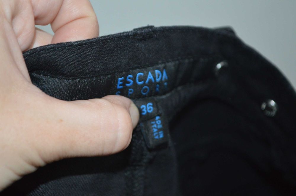 Escada Sport luksusowa spódnica S czarna bawełna minimalizm premium