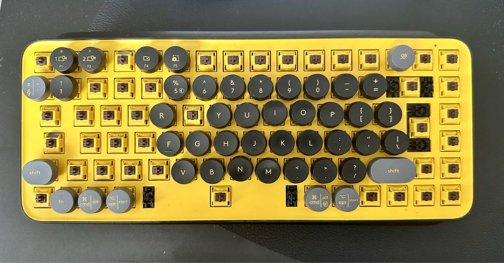 Klawiatura Logitech Pop Keys Black & Yellow 2szt