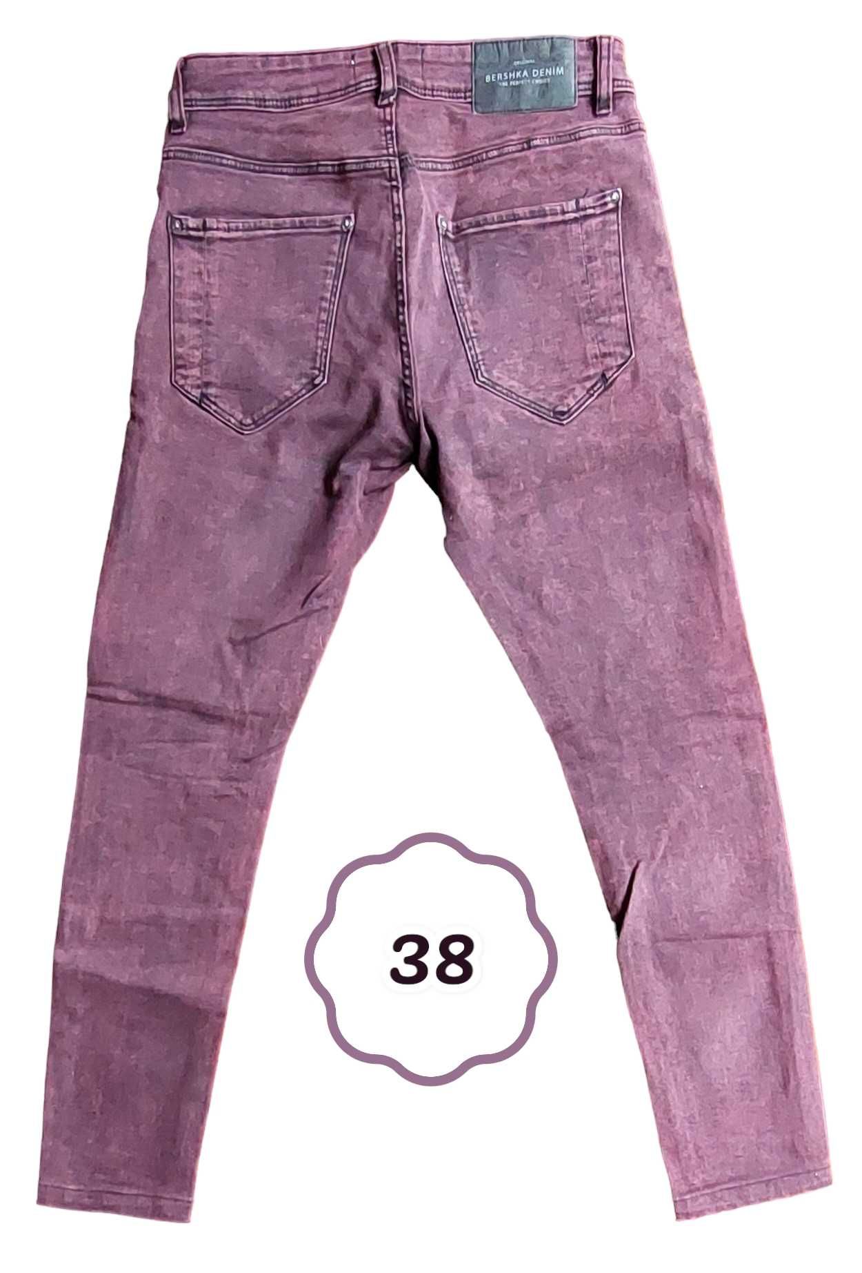 Calças Skinny Bordeaux Bershka 38 (Homem)