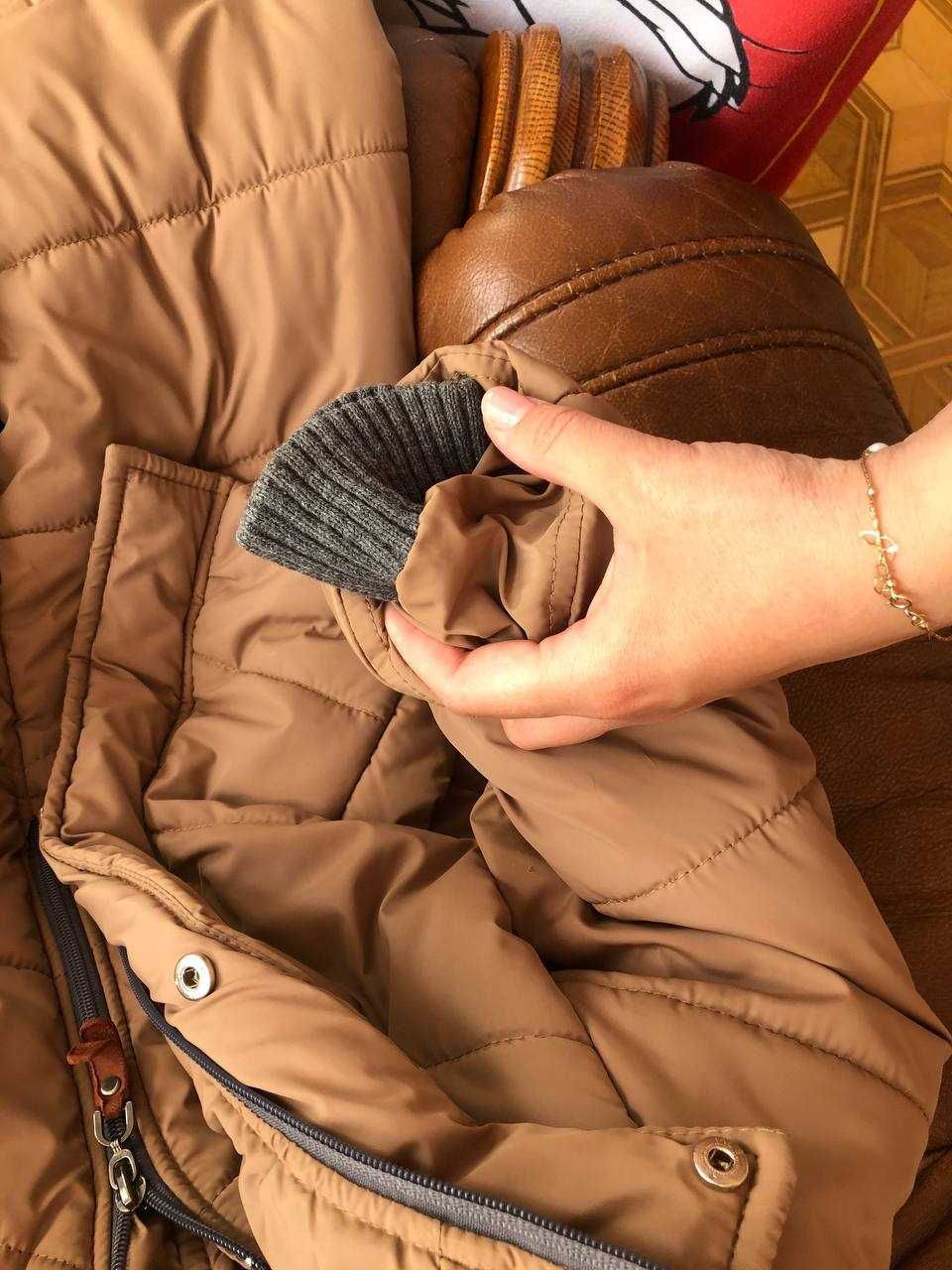 Пуховый комбинезон с курткой детский очень теплый как НОВЫЙ 3-5лет