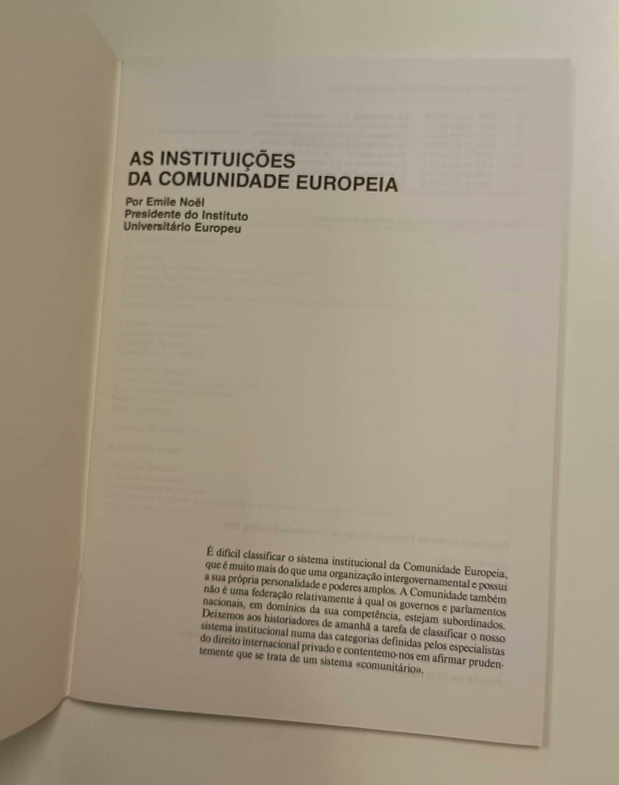 As Instituições da Comunidade Europeia, de Emile Noël