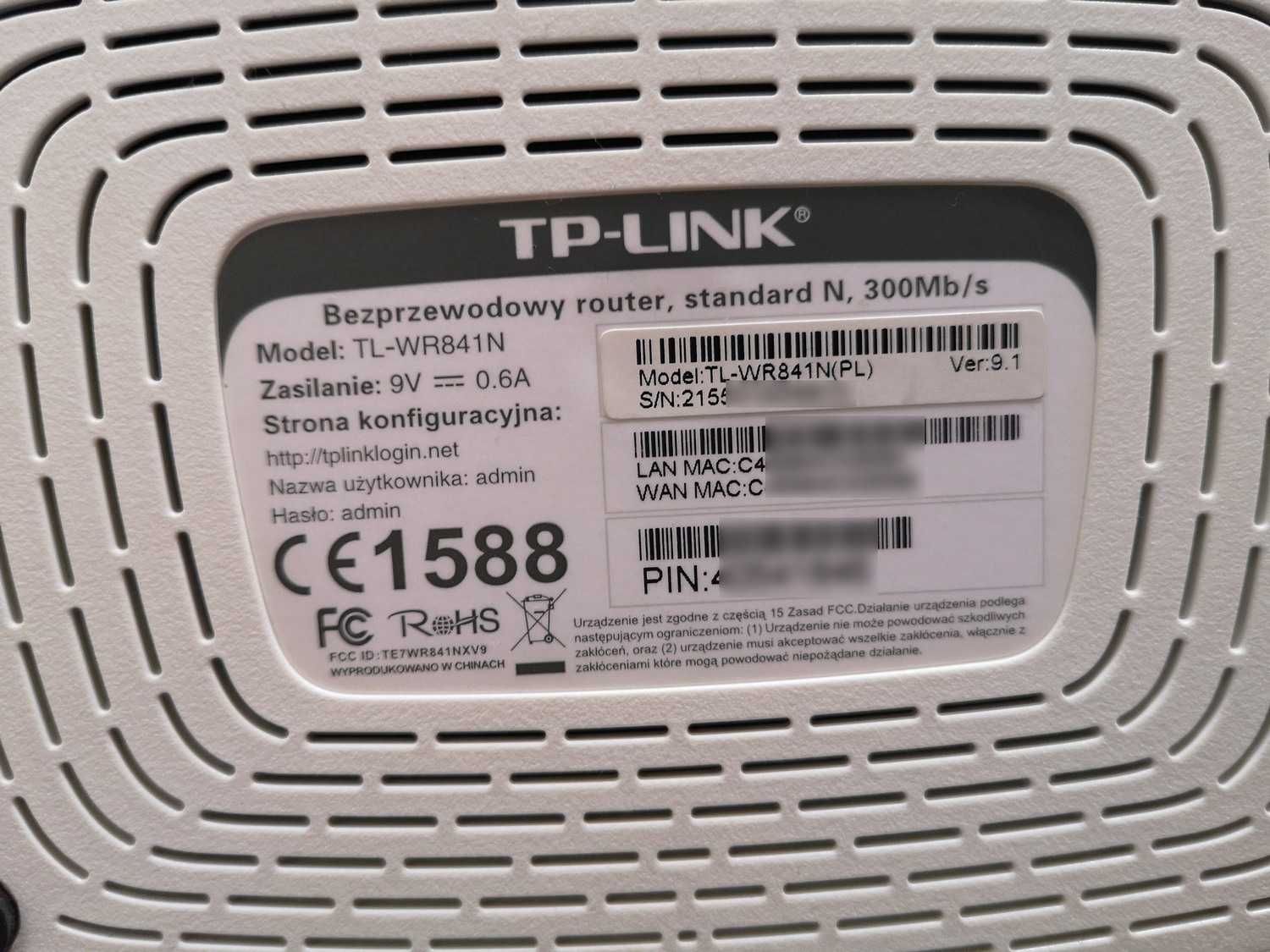 = TP-Link  TL-WR841N Router WiFi =