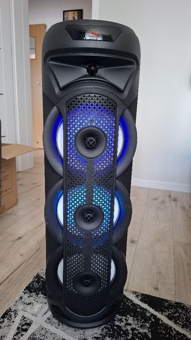 Bezprzewodowy głośnik przenośny DPUS SZ-8336, 3 x 8", mega bas, ładowa