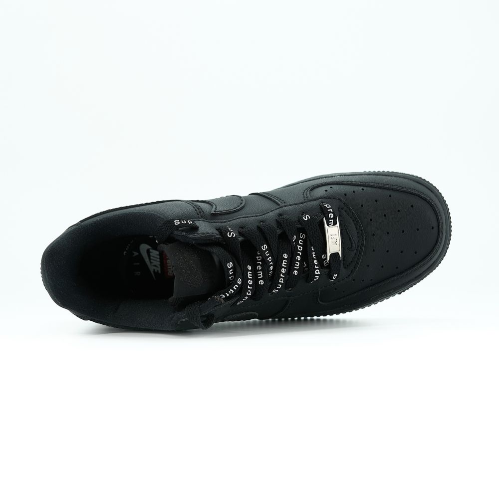 РОЗПРОДАЖ на Кросівки Nike Air Force 1 x Supreme Black + подарунок