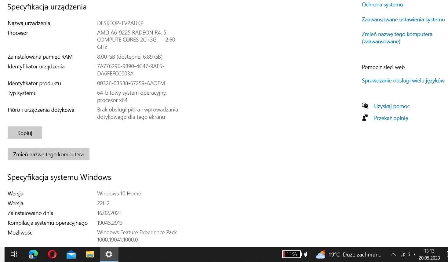 Laptop Lenovo S145-15AST Proc A6, 15.6, 8G, 128SSD, 500GB Win10