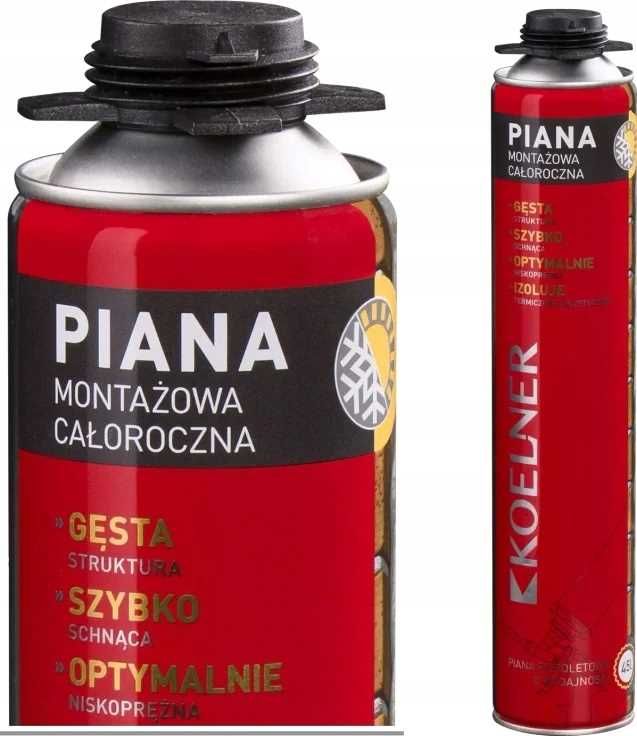 Uniwersalna piana pistoletowa 750ml Koelner, wydajność do 45l