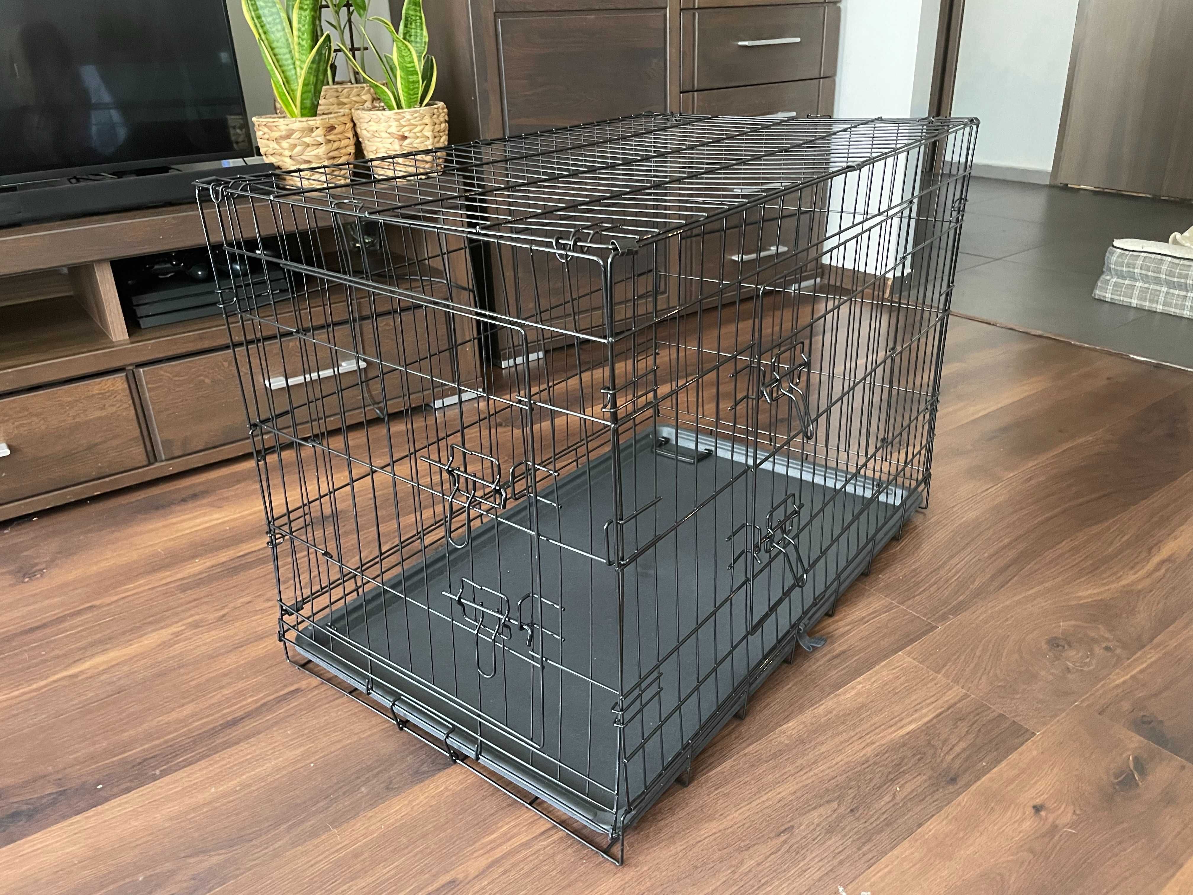 Klatka kennelowa NOWA kojec dla psa SOLIDNY transporter 91x57x65 cm
