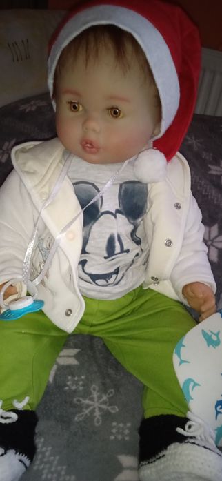 Unikat !Duża śliczna lalka 70 cm. Typ reborn .Sygnowana.