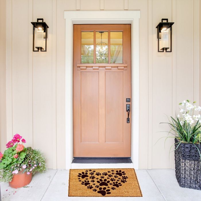 Wycieraczka pod drzwi gruba 60x90cm mata do butów SERCE ŁAPKI