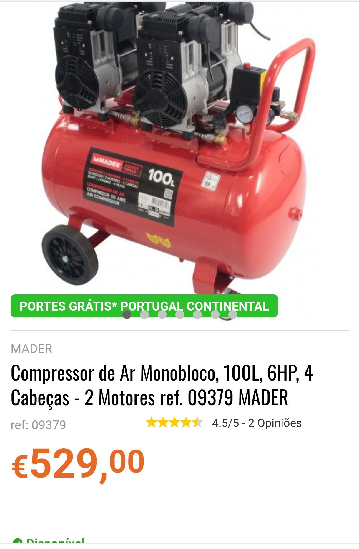 Compressor 100 litros silencioso