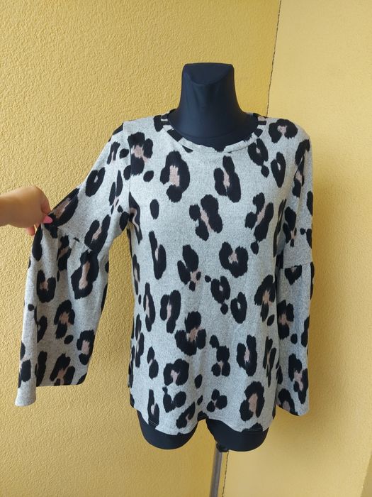 Bluzka sweterkowa Sweter F&F panterka L 40 przyjemny w dotyku