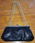 Vintage Black Clutch / Vintage Handbag