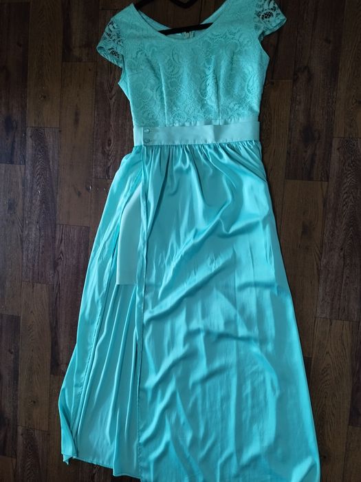 Плаття подвійне бірюзового кольору