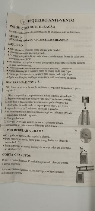 Isqueiro Anti-Vento Paget (novo)