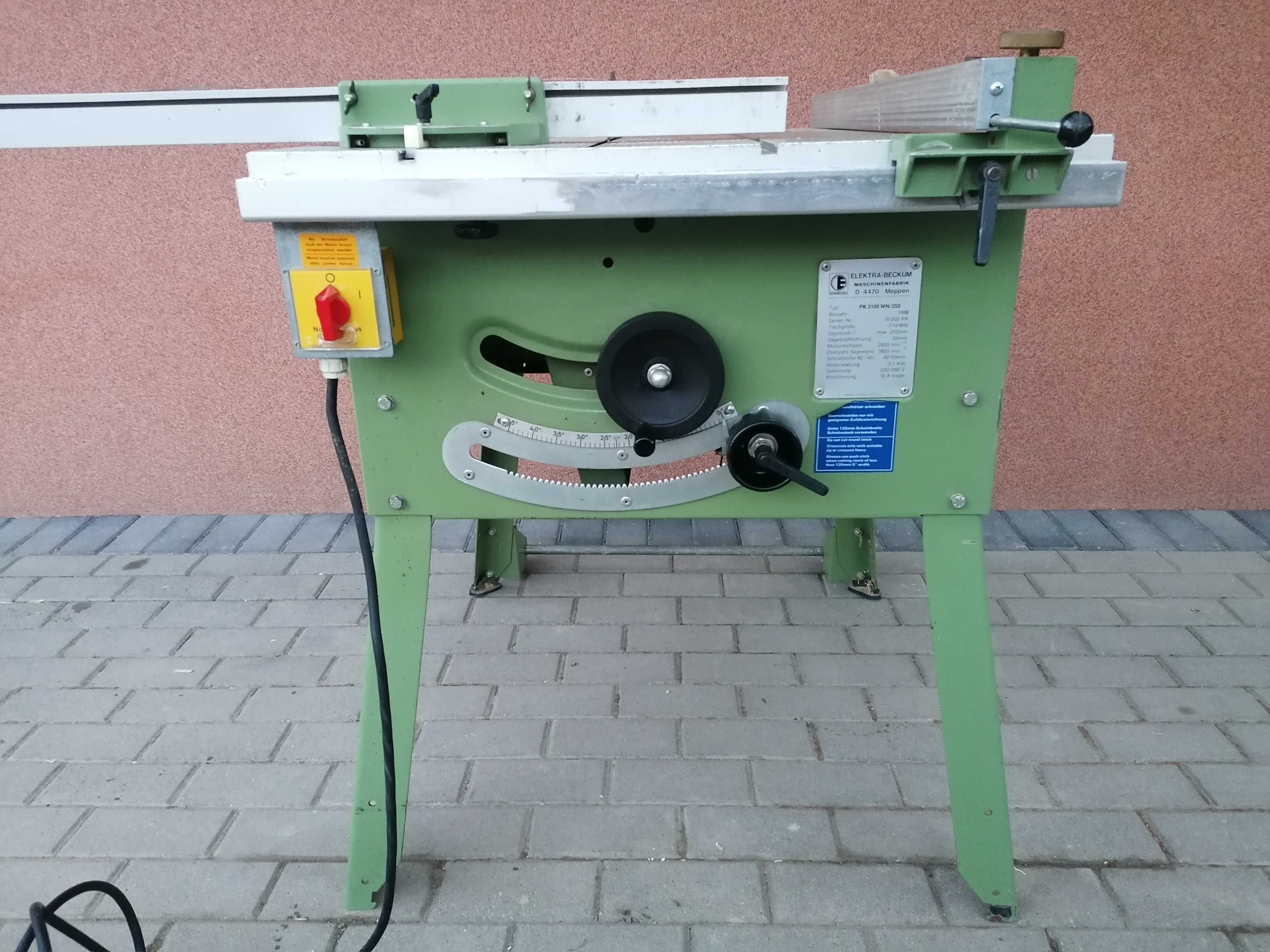 Piła budowlana krajzega Elektra Beckum PK 250  Piła stołowa