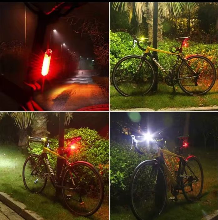 Komplet oświetlenia do roweru LED USB 30g 4 tryby 330mA Komplet a'2