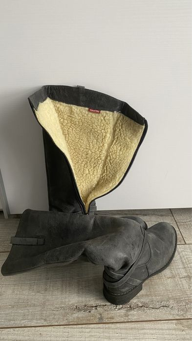 Шкіряні зимові чоботи