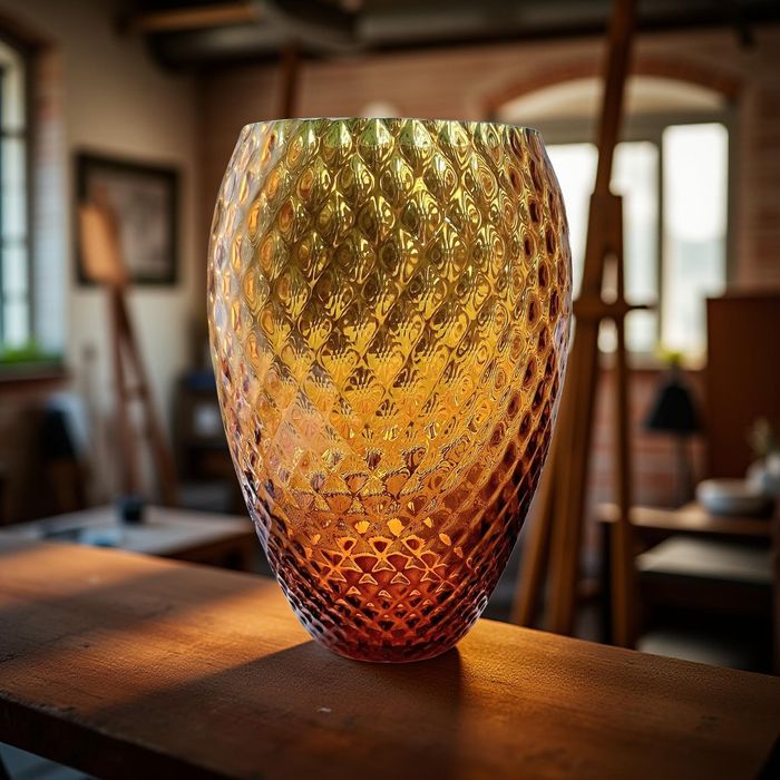 Wazon Egermann z czeskiego szkła artystycznego