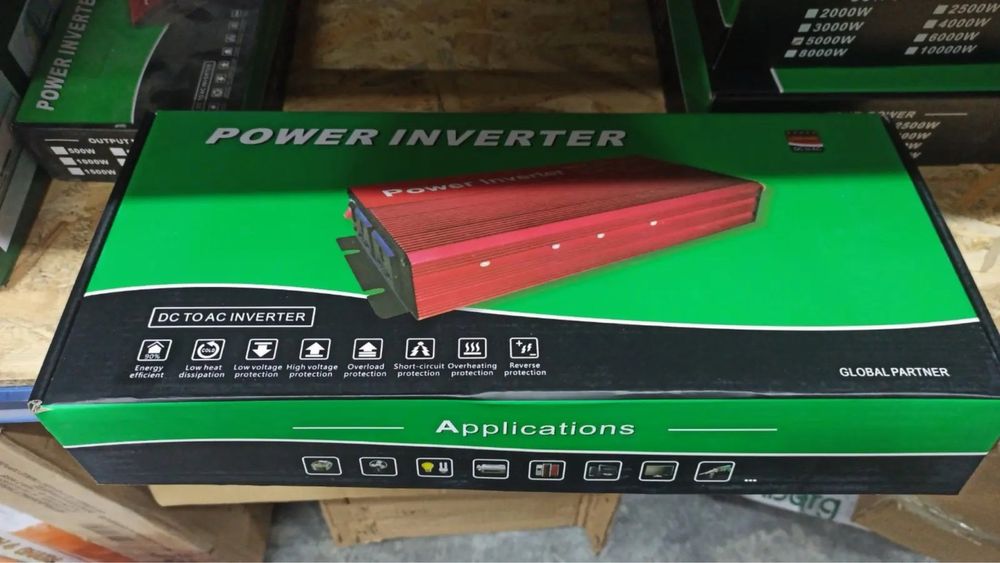 Перетворювач напруги інвертор 5000Вт Power inverter 12V-220V Корея 5кв