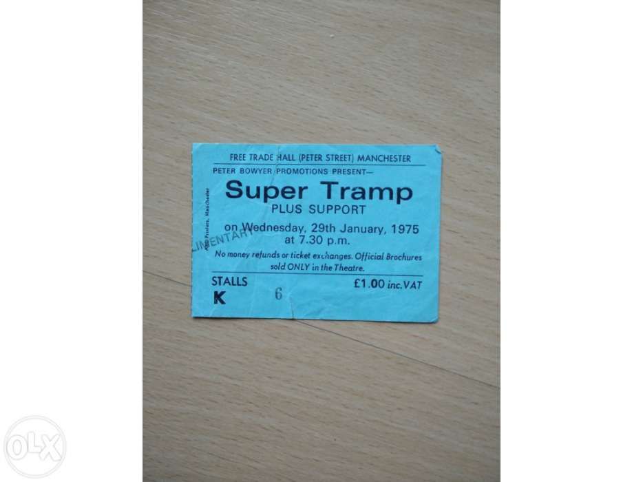 Bilhete concerto Super Tramp Manchester