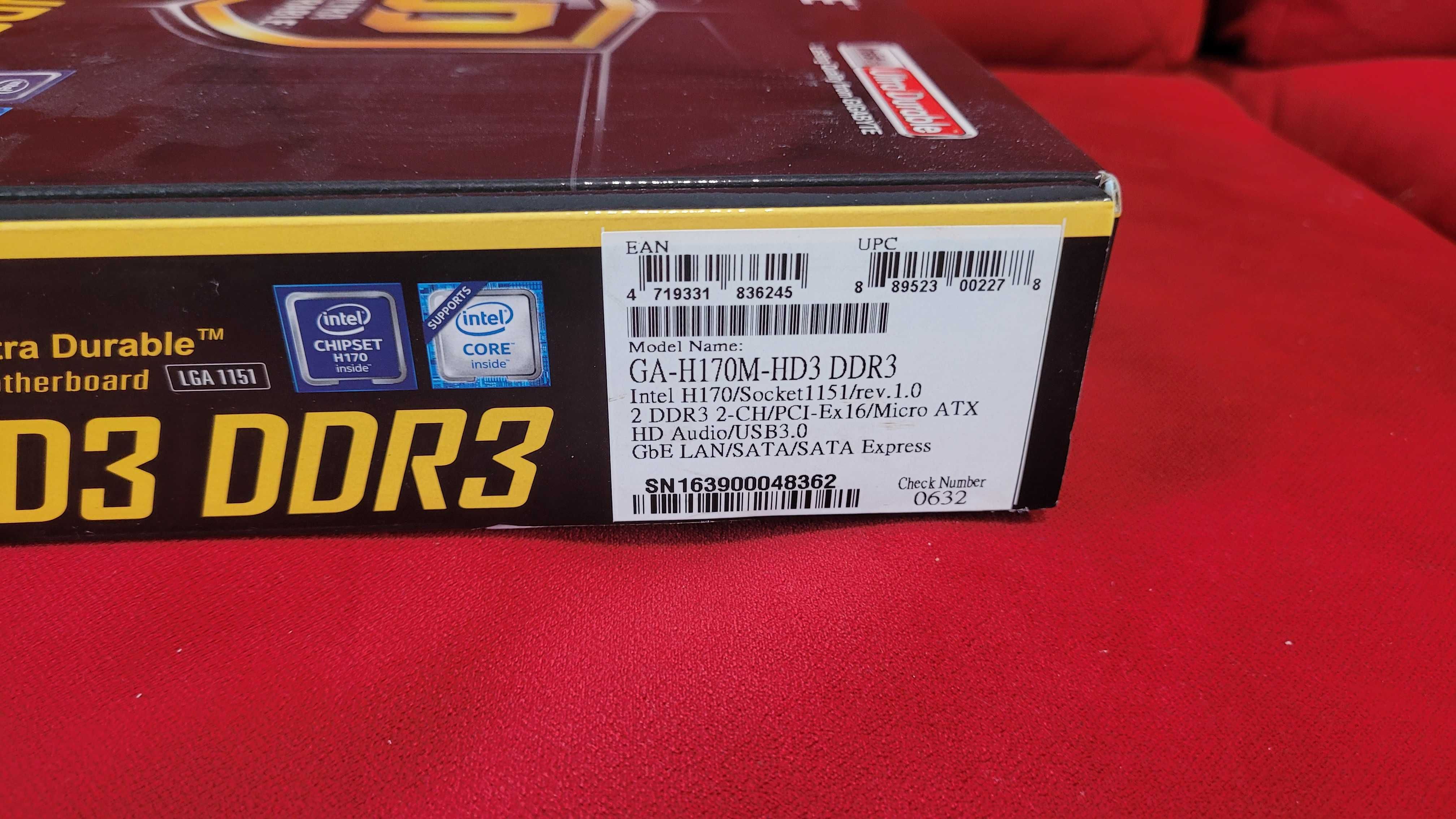 Комплект плата+проц+RAM Gigabyte GA-H170M-HD3 + Pentium G4560 + 8GB