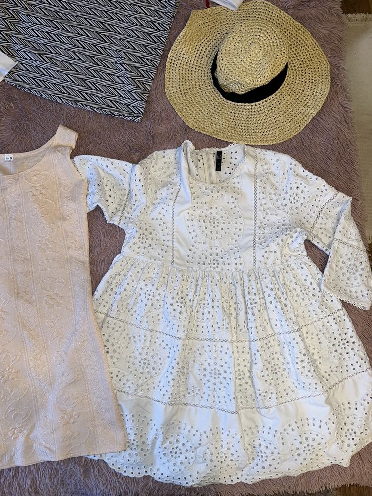 Paczka zbiorcza, 6 rzeczy styl BOHO sukienka spódniczka kapelusz bluzk
