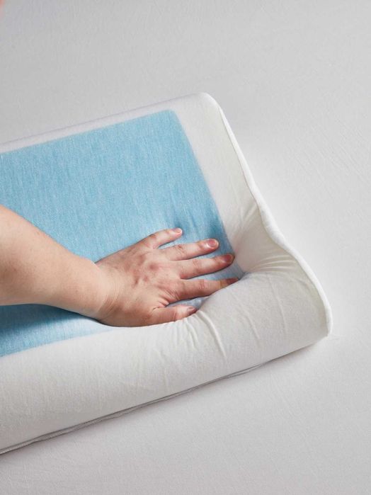 Profilowana poduszka z pamięcią kształtu żelem do spania żel chłodząca