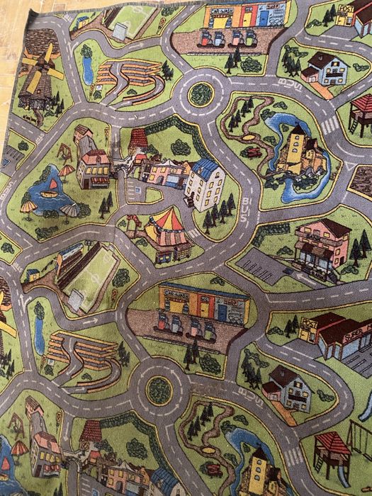 Килим дитячий , малюнок дороги, цікавий, розвиваючі