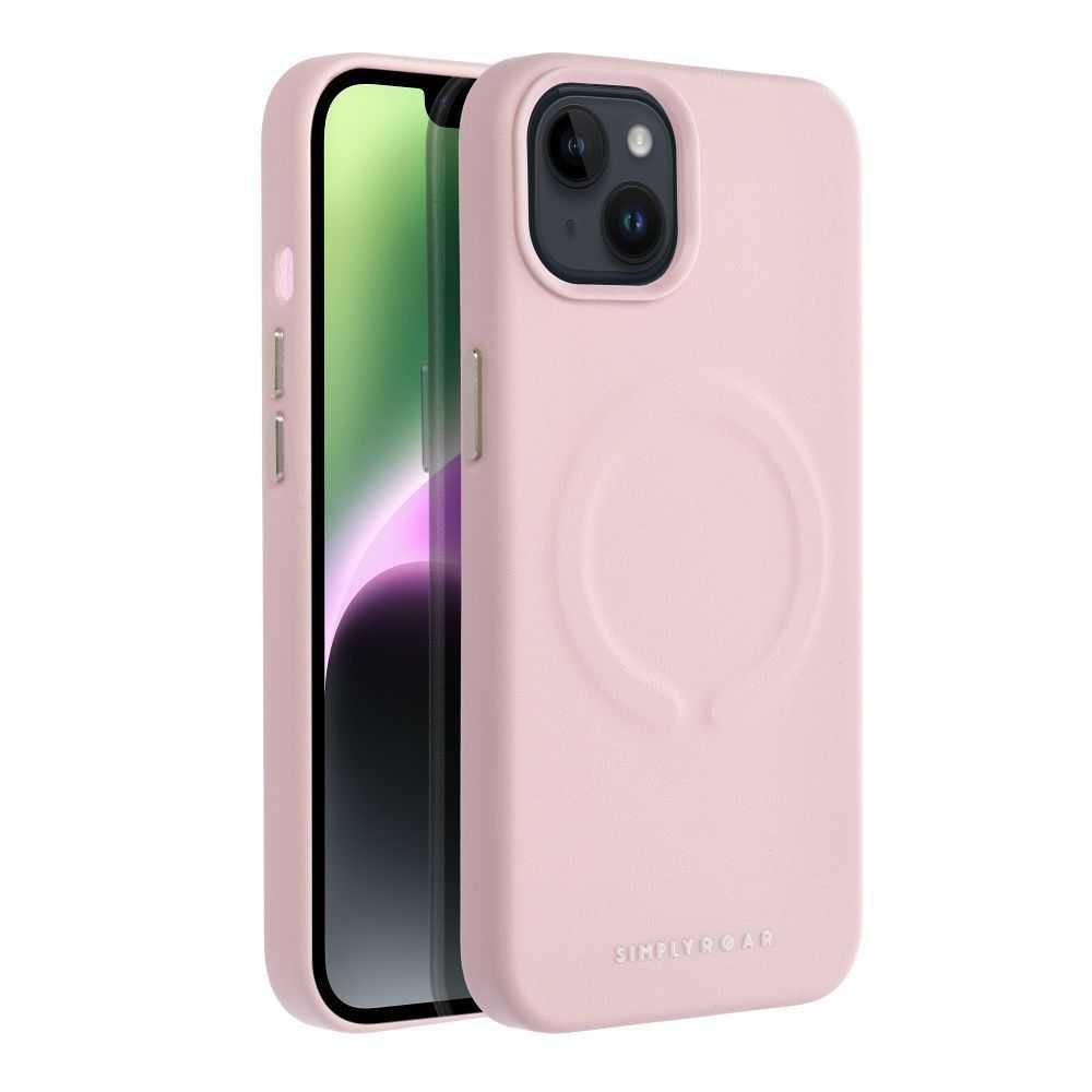 Futerał Roar Leather Mag Case  z MagSafe - do iPhone 15 Pro Różowy