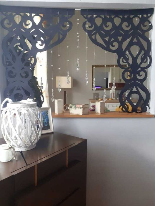 Firana panel ekranowy 60x100 cm żakard dekoracja okienna 2 sztuki