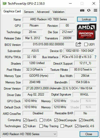 Відеокарта Asus Radeon HD 7850 DCII DirectCU II (б/в)