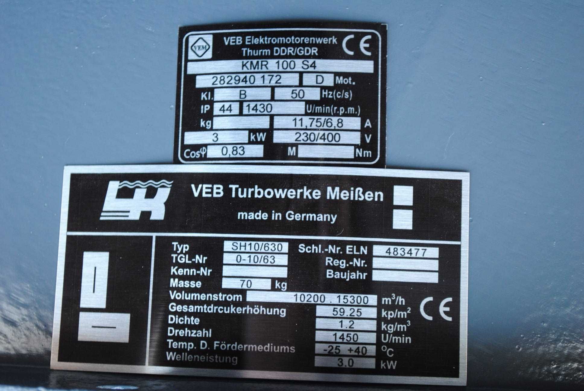 Wentylator kanałowy fi 63cm 3kw. 1410obr/min. Fvat