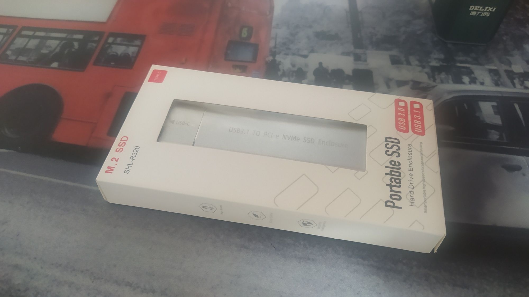 Карман для SSD M.2 NVMe  USB 3.1 Type C - USB 3.0 (NVME)
