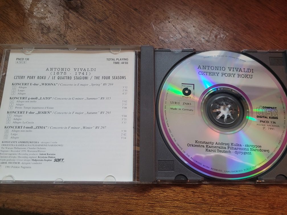 CD Vivaldi /K.A.Kulka,K.Teutsch/ Cztery pory roku 1991 PN CD 136