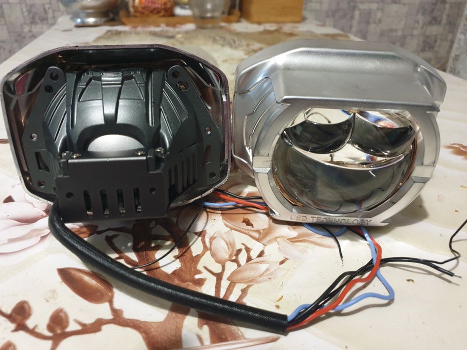 Бі-лед лінзи 3.0" з лазером 6000К 100вт