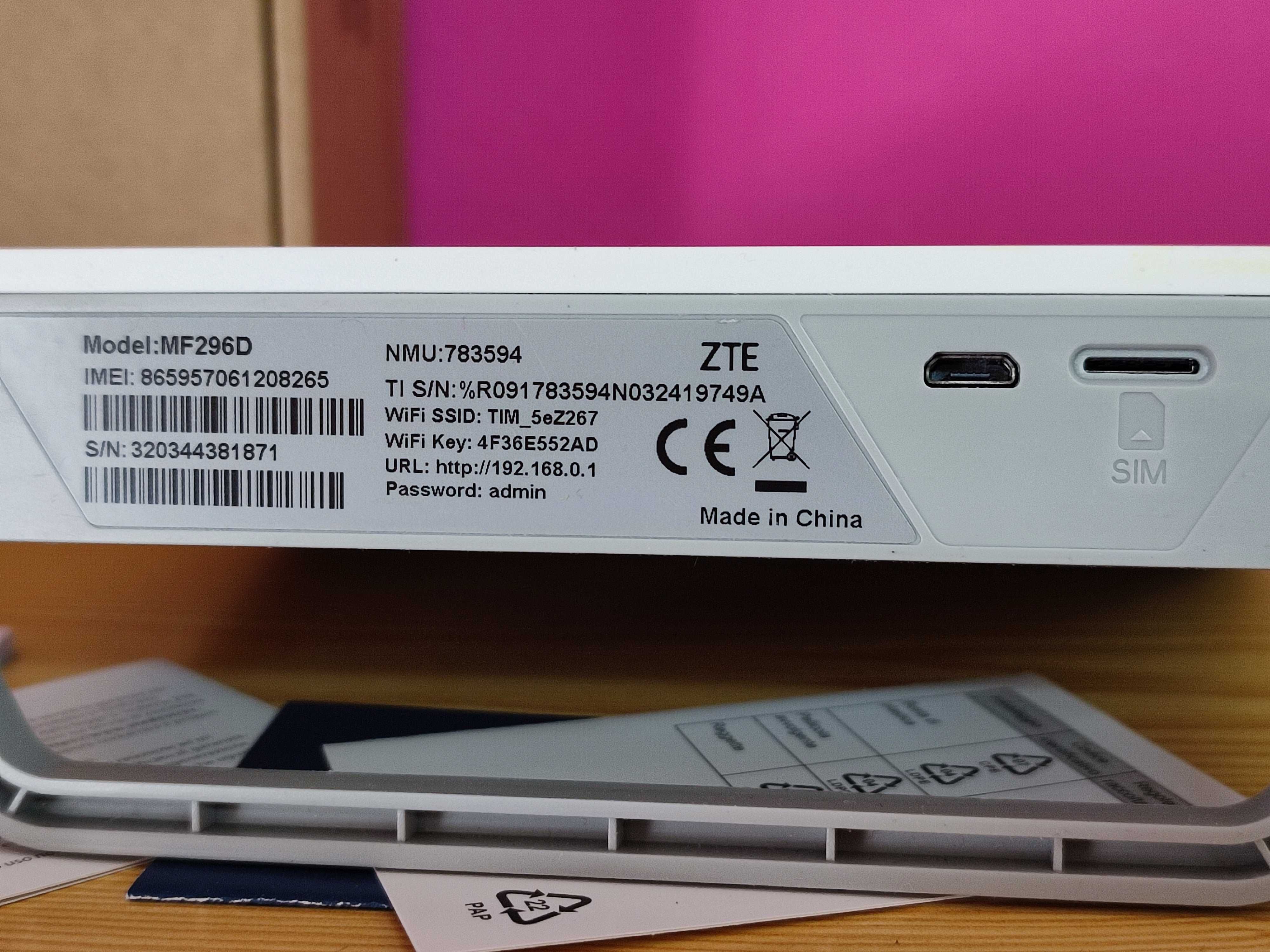 ZTE MF296D 4G Router