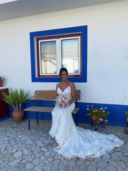 Vestido de noiva semissereia