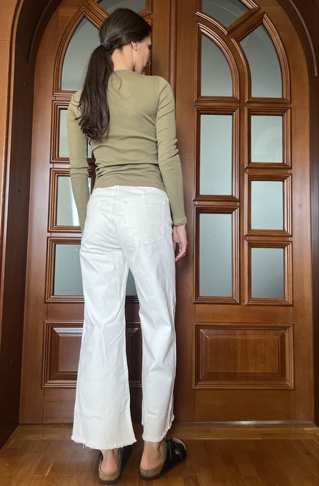 Джинси жіночі білі широкі Stradivarius 34 розмір