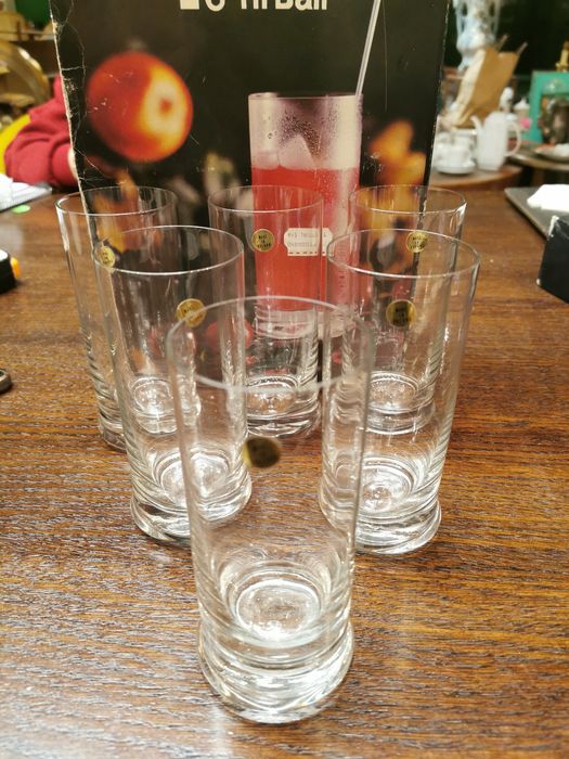 Stare Retro szklanki Krosno OPOLE Poland 523