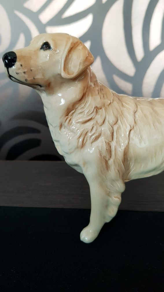 Golden retriver figurka pies z porcelany Beswick 21 cm