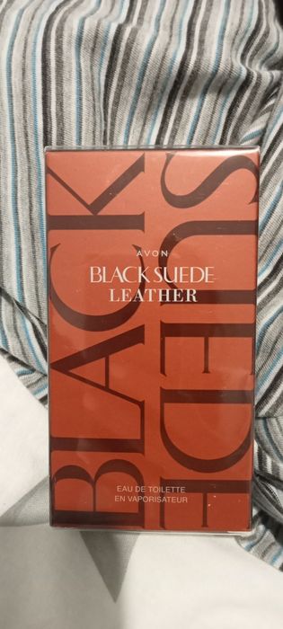 Black Suede Leather męski perfum nowy