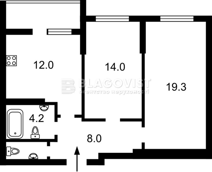 ЖК Медовий! 2 кім! Кадетський Гай, 10! 1 секція! 64 кв.м!