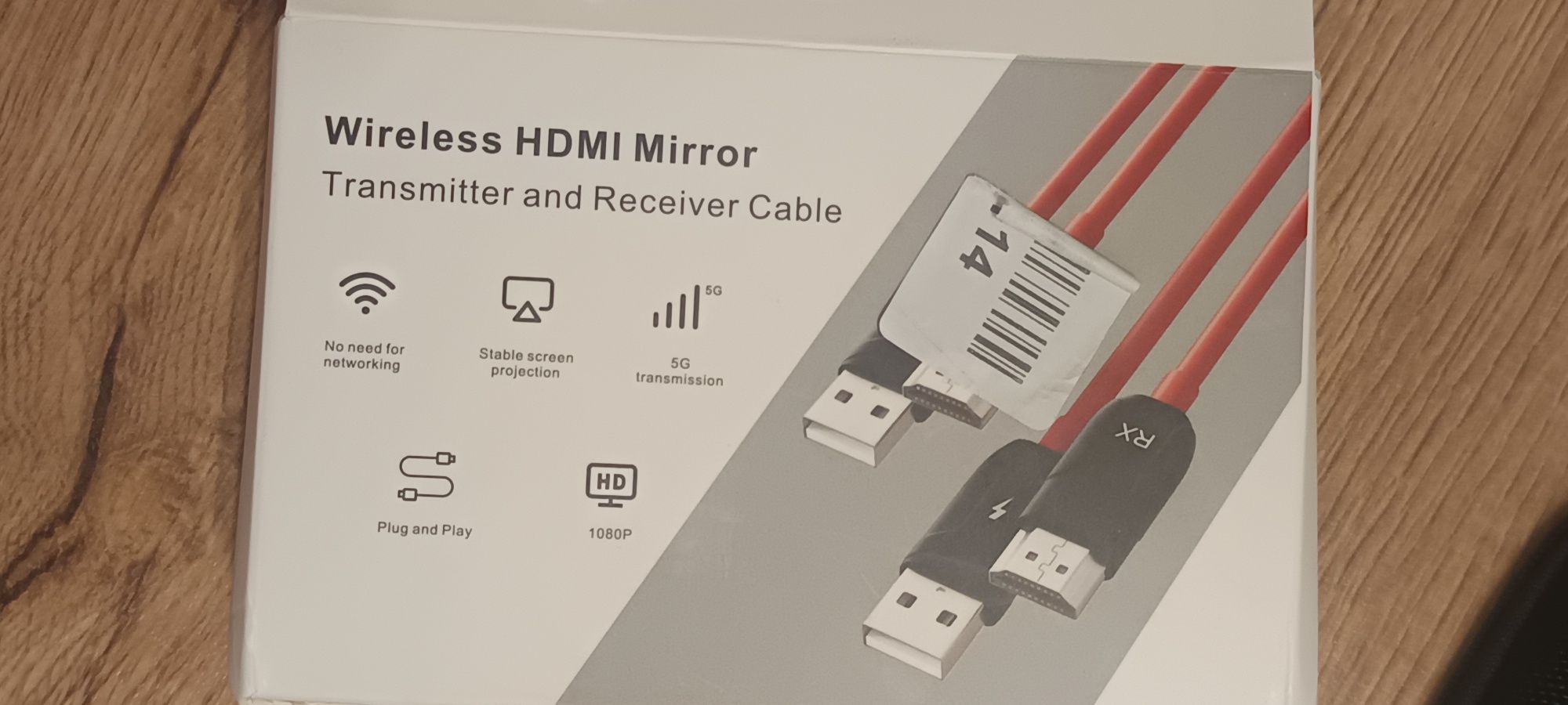 Bezprzewodowy nadajnik i odbiornik Hdmi odbicie lustrzane