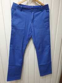 Eleganckie nowe niebieskie męskie spodnie W34 L33