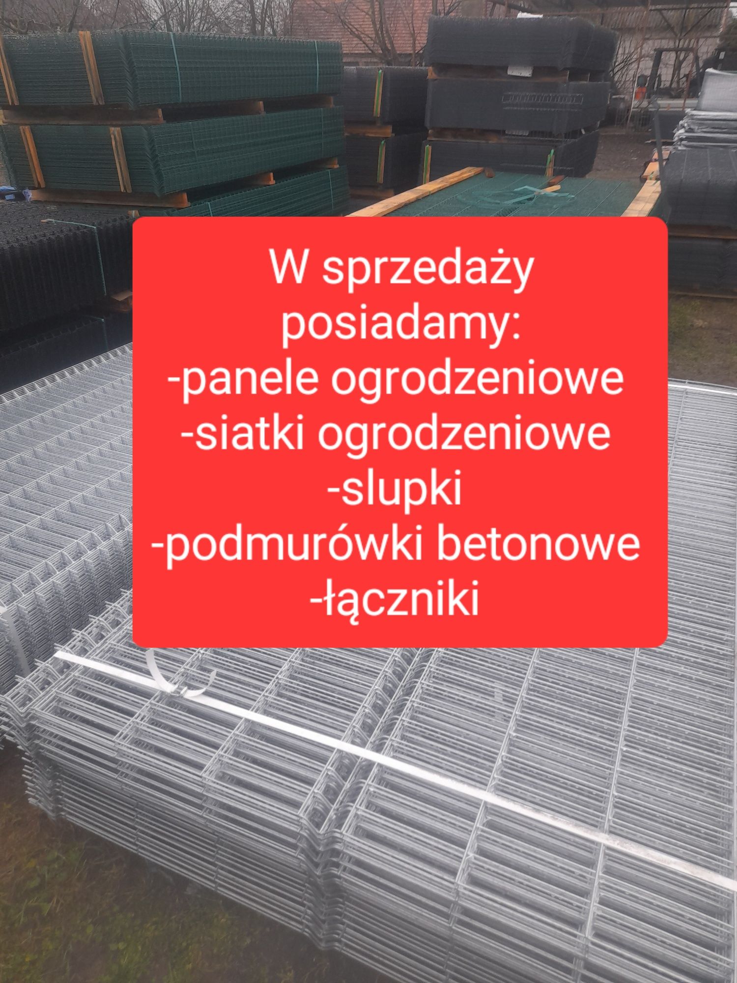 Siatka ogrodzeniowa. Panel ogrodzeniowy. Slupki. Montaż