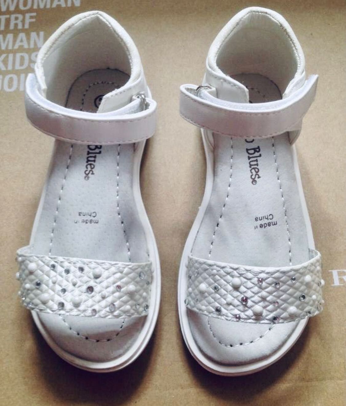 Белые босоножки французского бренда ORCHESTRA р 27  девочке сандали