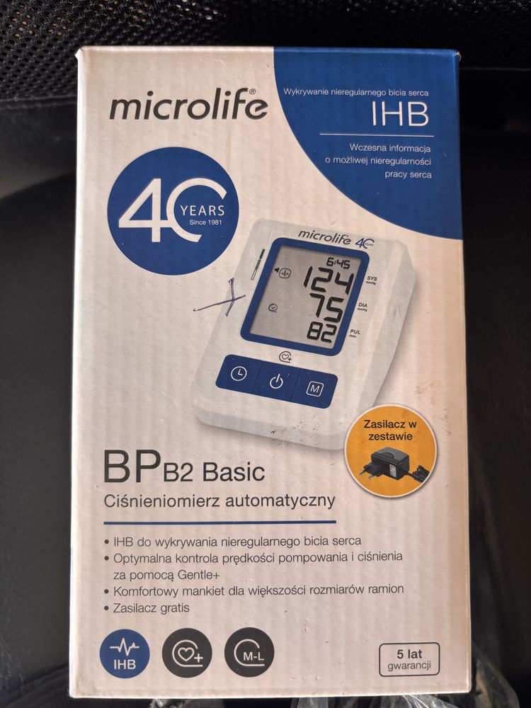 Microlife Ciśnieniomierz BP B2 Basic z zasilaczem