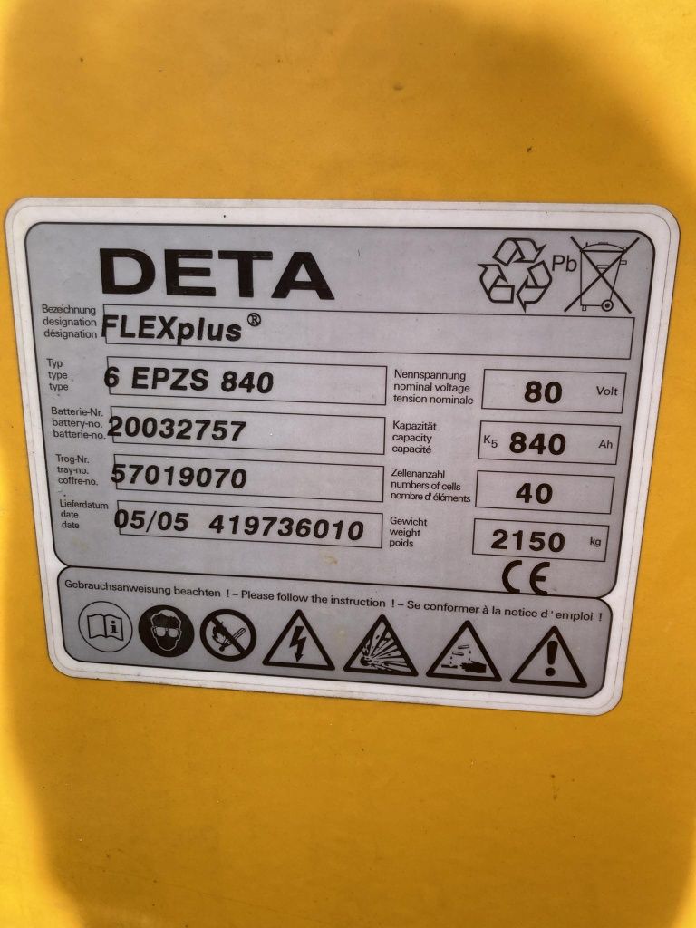 Wózek widłowy Jungheinrich efg 545, udźwig 4,5t, waga prawie 8 ton